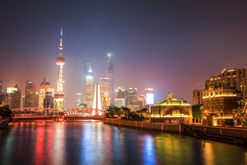 beautiful night in shanghai