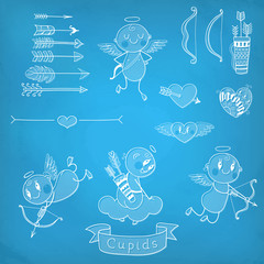 Set Wedding and Valentine's Day design elements.