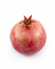 Single Pomegranate Isolated On White Background