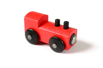 Kırmızı Ahşap Lokomotif