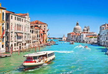 Obraz na płótnie Canvas Canal Grande i Della Salute Bazylika Santa Maria, Wenecja, Włochy