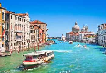 Foto op Canvas Grand Canal en de basiliek van Santa Maria della Salute, Venetië, Italië © JFL Photography