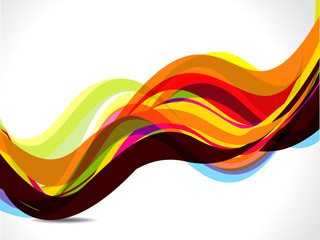 colorful wave with shadow