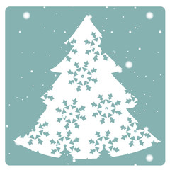 white silhouette of a tree