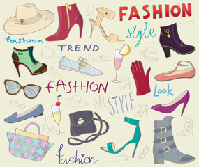 Fashion shoes background