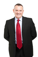 Businessman portrait isolated on white