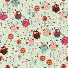 owl background patten for kids