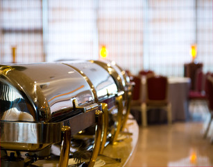 Many buffet heated trays