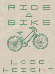 Vintage style poster with a bike