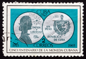 Postage stamp Cuba 1965 Coin, Cuban Mint