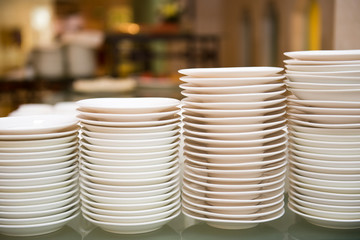 Group of white plates