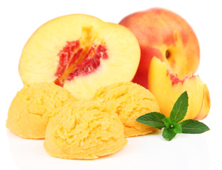 Delicious ice cream isolated on white