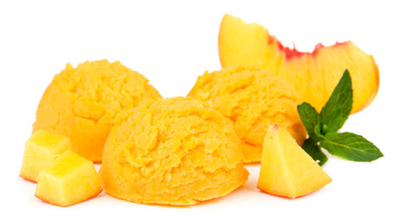 Delicious ice cream isolated on white