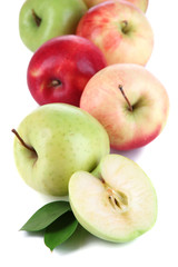 Sweet apples isolated on white