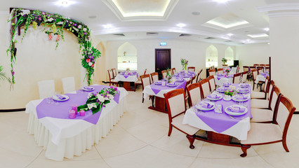 Banquet room of restaurant