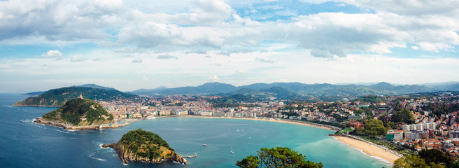 Fototapeta premium Panorama Donostia San Sebastian