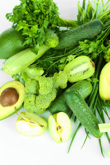 Fresh green vegetables, close-up