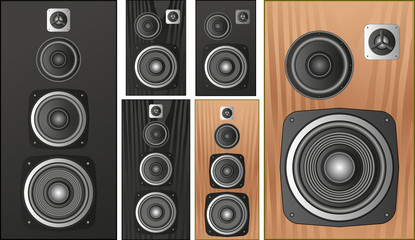 Naklejka premium set of isolated speakers