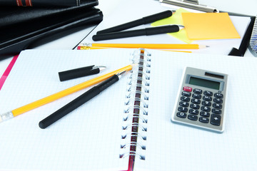 Office supplies close up