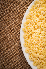 Pasta in the form of stars - background