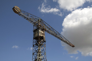 Old crane at the old shipyard in Amsterdam ndsm