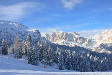 Ski resort of Selva di Val Gardena, Italy