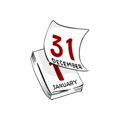 Calendar . Turning new page