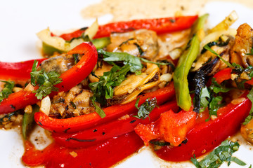 Indian main course - Wok fried mussels