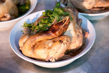 boiled chicken