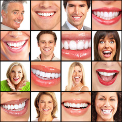 Happy people smile