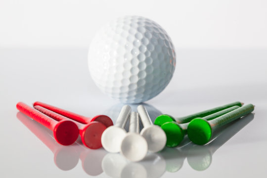 Golf equipments on the table