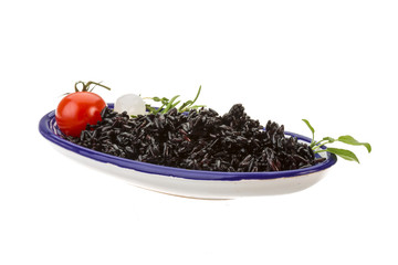 Black boiled rice