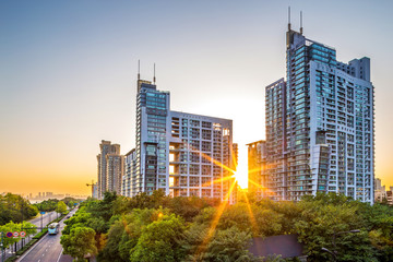 Fototapeta premium modern buildings in the city