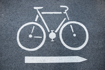 Naklejka na ściany i meble bicycle road sign