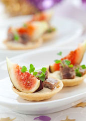 appetizer with fig and pate