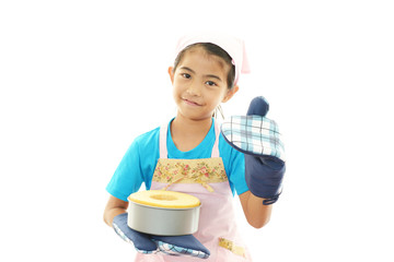 料理を楽しむ女の子