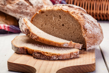 Sliced rye bread