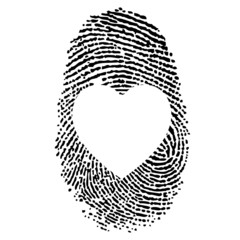 FINGERPRINT HEART ICON