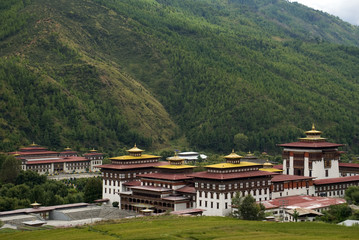 Fototapeta na wymiar Trashi Chhoe Dzong, Thimphu, Bhutan