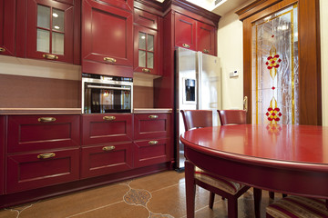 Interior of designer kitchen in classic style