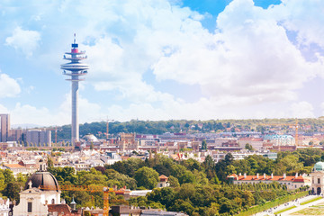 Fototapeta premium Vienna TV tower cityscape
