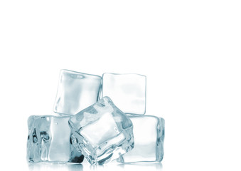 Obraz premium ice cubes over white background.