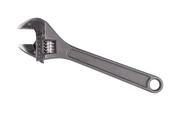 adjustable wrench isolated on the white