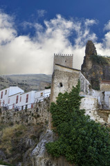 Fototapeta na wymiar View partial of Castle of Cazorla and mountain