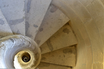 spiral staircases  in the ruins of Santa Maria, Cazorla - obrazy, fototapety, plakaty