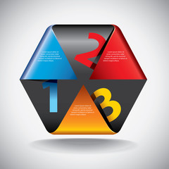 Infographics template, numbered options, vector