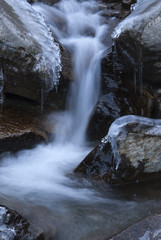 Small frozen waterfall