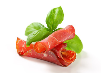 Thin slices of smoked marinated beef