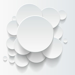 Abstract Background, 3D circles with shadow