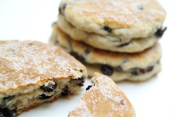 traditional welsh cakes on white